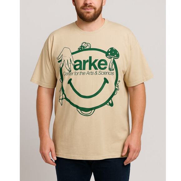 Market Beige Printed Short Sleeve T-Shirt Men's Size XXL - Picture 1 of 9